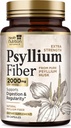 Capsule Psyllium Husk 1500 mg - Pastile naturale suplimentare cu fibre, Digestion Daily, Colon Health, & Suport Regularitate, Capace Psyllium Husks Powder, Vegan, Non-GMO - 120 Capsule Veggie