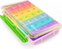 Auvon iMedasist Umiditate-Proof Weekly Pill Organizator de 4 ori pe zi, mare de 7 zile Pilula caz cu Design Portabil pentru Călătorii, Containere individuale detașabile dețin vitamine, suplimente, medicamente