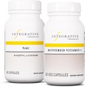 Capsule cu vitamina C Buffered 1000 mg, 60 capsule Vegan & NAC, 60 capsule - Supliment imunitar cu suport antioxidant * - Suport funcţie respiratorie şi pulmonară *