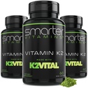 3 Pachet) Vitamina mai inteligentă K2 MK7 100mcg, fabricată cu K2VITAL şi Kale, 180 Softgel lichid