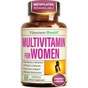 Multivitamine pentru femei cu vitamine metilate și minerale Chelate pentru energie, Focus și Sănătate Imună 