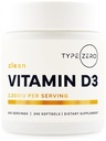 Tipul Zero Vitamina D3 2000 ui, 240 Softgels - fără GMO & Gluten