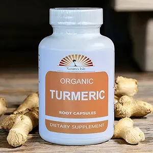 Pudră de turmeric organic și Peppercorn 60 Capsule 500mg Fiecare (Tumeric - Curcuma Longa)