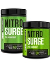 Fabrica Jacked NITROURGE Suplimentul de pregătire - Energie fără sfârșit, câștiguri de rezistență instantanee, Focalizare clară, Pompe intense - NO Booster & Powerful Preworkout Pulbere de energie - 90 Servings, Arctic White