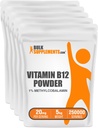 BulkSupplements.com Vitamina B12 Pulbere de metilcobalamină - 1% B12 metilcobalamină, vitamina B esențială - B12 Supliment, gluten gratuit, 20 mg per Serving, 5 kg (11 lbs) (Pachet de 1)