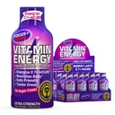 Vitamina Energie Focus+ Extra Putere Energie Shot Berry 4 Pack, 260mg Natural Cafeina, B-Vitamina, CoQ10, Amino Acids, Focus, Productivitate & Clarity, Zero Zahăr, Gluten-Free, 1.93 fl oz