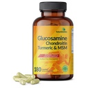 Futurebiotics Glucosamină Chondroitin Turmeric & MSM Advanced Joint Formula, sprijină articulații sănătoase și mobilitate - non-GMO, 180 capsule