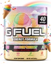 G combustibil Rainbow Serbet Energetic Drink Powder, Pre Workout Cafeina Mix pentru Gaming, Sugar Free Focus Amino, Vitamina + Antioxidanti, 9,9oz (Rainbow Sherbet, 40 Servings)