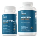 Dr. Tobias Vegan Omega 3 Algae Ulei și magneziu Bisglicinat, Essential Wellness Support for Heart, Brain, Muscle, and Bone Health, Non-GMO, Vegan