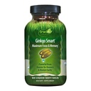 Irwin Naturals Ginkgo Smart Puternic Nootropic Brain Booster - Suportă Memorie maximă, Focus & Mental Clarity cu DMAE, Clubmoss, Choline & Acetil L-Carnitina - 60 Softgels lichid