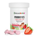Probiotice pentru copii sanatate digestiva, Suport imunitar și copii cu gust suplimente de sănătate cu 5 miliarde CFU pentru copii Vârsta 3 - Flavor căpșuni 60 comprimate probiotice masticabile