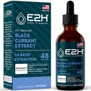 Extract de coacăze negre naturale E2H, semințe de coacăze negre presate la rece - Sănătatea sistemului imunitar - Lichid absorbit rapid - 2 Fl Oz