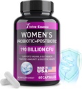 Probiotice pentru femei 190 miliarde CFU - 10 tulpini și postbiotice pentru Wowen- Immune, Digestive, Gut, Vaginal & Sănătate urinară, PH Balance- Suporturi Constipație ocazională, gaz și balonare, 60 Capsule