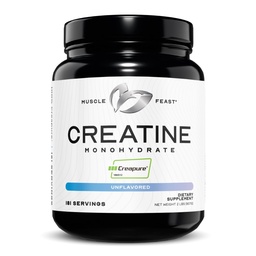 Muscle Feast Creapure Creatine Monohidrat pulbere, Vegan Keto prietenos Gluten-free, Mass Gainer, Muscle Recovery Supliment și Creatina de încredere pentru creștere musculară, Creatină pulbere, Nearomat, 2lb