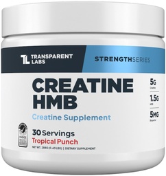 Labs Transparent Creatin HMB - Creatine Monohidrat pulbere cu HMB pentru cresterea musculara, Creşterea Putere, Enhanced Energy Output, şi performanţă sportivă îmbunătăţită - 30 Serviri, Tropical Punch