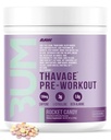 RAW Pre Workout pulbere, Thavage (Rocket Candy) - Chris Bumstead Sports Nutritie Supliment pentru barbati si femei - CbumPreworkout pentru Lucru, Hidratare, Focus Mintal & Energie - 40 Serviri