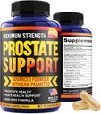 Suplimente de prostata pentru barbati - 90 capsule naturale de prostata sanatate - Seminte de dovleac, Pygeum si Saw Palmetto pentru barbati de control a vezicii urinare si suport de tract urinar sanatos- Made in USA