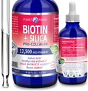 Vegan lichid BIOTIN cu silicat pro-collagen 12.500mcg. Sprijină păr sănătos, luminos piele, unghii puternice. Boost Energy. Pentru bărbaţi şi femei: Formula concentrată. Aromă naturală de cireşe.
