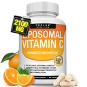 Vitamina lipozomala C 2100 mg de mare absorbtie Fat Solubila VIT C - Suport imunitar Colagen Booster Imunity Defense & Antioxidant puternic, MCT ulei si floarea-soarelui lecitină, Acid ascorbic, Vegan non-GMO