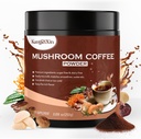Praf de cafea ciuperci - supliment de praf de ciuperci cu coamă de leu, Hericiu Erinaceus, Ganoderma Lucidum, Cordyceps Militaris, Shiitake, cafea instant Shiitake