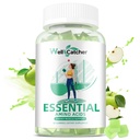 EAA Gummies Aminoacidi esenţiali - toate 9 Aminos esenţiale şi toate aminos ramificat-lanţ (BCAA) cu recuperare musculară, suport de energie de zahăr verde aroma de mere 30 Serviri