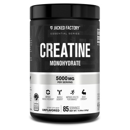 Jacked Factory Creatine Monohydrate Powder 425g - 5g Daily Micronized Creatine Monohydrate for Men and Women, Vegan-Friendly, Third-Party Tested - 85 Servings, Unflavored