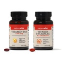 Natura Wise Vitamina B12 1000 mcg și vitamina B Complex pentru energie celulară, Claritate mintală, Vitalitate maximă - 60 Softgels Fiecare