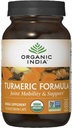 Organic India Curcumin Turmeric Suplimentul Herbal - Mobilitate comună & Suport, Sistem imunitar, Răspuns inflamator sănătos, Supliment rădăcină întreg, Trikatu organic - 90 capsule