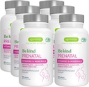 Igennus Multivitamine metilate prenatale pentru femei, Folat pentru MTHFR, Absorbție ridicată, Pure & Clean, Fier blând, colină, Calciu & Magneziu, Vitamine de sarcină Vegan, Halal, Non-GMO, 60 comprimate x 6