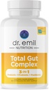 DR. NUTRIȚIA EMILĂ Total Complex de sănătate Gut - Prebiotic, Probiotic şi Postbiotic - Suporturi Digestive Health, Blooting & Gut Balance - non-GMO & Soy-Free - 60 capsule