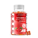 Vitamină fără zahăr vitamatic A 25000 UI Gumies (Retinyl Palmitat) - Aroma naturală de căpșuni - 120 Gume pe bază de pectină (1 flacon)
