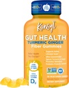 Konsyl Gut Health Turmeric Ginger Fiber Gummies - Ajuta la suport Digestive Health+ - Vegetarian Fiber Supplement Gummies for Adulti- 56 Count