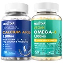 Liposomal Calciu AKG Supliment 1500mg + Vegan Omega 3 Supliment 1000mg