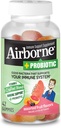 Airborne Plus Probiotic Gummies, 42 conta - 1000mg de vitamina C - Suplimentul de sprijin imun