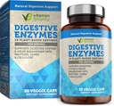 Enzime digestive de vitamina Bounty - Prebiotice cu 18 enzime, enzime digestive pentru femei și bărbați, Digestie Supliment, Ajutor în ruperea grăsimilor, proteine și carbohidrați - 30 capsule