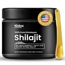 Kobix Pure Himalayan Shilajit Resin, potenta nutritionala ridicata, 85+ Trace Minerale Humec & Acidul pelvian, Suport Imun pentru Barbati si Femei, Partidul 3 US Lab testat- 30g
