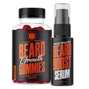 Wild Willies Beard Creștere dublă Amenințări: Gumiile de creștere cu barbă și Kitul Ser pentru bărbați - Biotin, Cafeina și Uleiul esențial de creștere pentru Fuller, mai gros de păr facial - vitaminele cu barbă și creșterea barbă