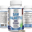 Putere suplimentară Saw Palmetto - 45% Extract de prostată Supliment, Scăderea urinarii frecvente, DHT Blocker pentru creșterea părului, non-GMO, 100 capsule