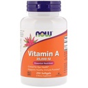 Acum alimente Vitamina A, 25000 UI din ulei de ficat de pește, 250 Softgels (Pachet de 2)