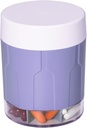 Betife Extra Large Supliment Organizator,Weekly Pill Organizator Sticla, Daily Pill Dispenser cu 7 Compartimente mari, Organizator să dețină 7 zile Vitamina medicament,21 etichete și o perie de curățare (Purple)