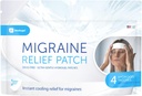 Migrene Relief Patch, patch-uri de răcire pentru Migrenă, Febră, Hormone, & Dureri de cap, Mess & Odor-Free Hydrogel Cooling, Made in the USA, 1 Pack (4 x Patches) Alb