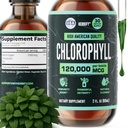 HERBIFY Clorofila picături - Clorofila lichida pentru energie Boost & Imun sistem de suport - Made in USA - Clorofila picături lichide pentru dezintoxicare organism, Deodorant intern si cresterea pielii - 2 Oz