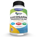 Zenesis Labs Glucosamină Sulfat + Chondroitin + MSM Combinaţie Joint & Cartilage Supliment 450 Capsule (Bulk 90 Day Supply) 1500mg, 1200mg, 2000mg per Serving