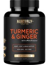 Curcumina turmerica cu bioPerina si ghimbir, piper negru si 95% curcuminoide - Suplimente Turmerice de mare absorbtie pentru sanatate in vatra - non-GMO, gluten gratuit - 120 capsule