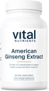 Nutrienţi vitali - American Ginseng - Suport energetic - Mental şi Fizic - 100 Capsule vegetariene per flacon - 250 mg