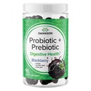 Swanson Probiotic + Prebiotic Gumies - Digestive Supplement Supplement Promoving Digestive Function & Bowl Regularity - Helps to Support Immune Health - (BlackBerry, 60 Gummies)