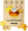 Apicultor naturale Soothing Honey Ginger Lemon Cough picături - Immune Support with Vitamina D, Zinc şi Propolis Gât Soothing Lozenges, 14 Ct