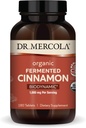 Dr. Mercola Biodinamice Organic Fermented Scorțișoară - Sustine sanatatea metabolica - Extract de scorțișoară mare flavonoid - USDA Organic, Non-GMO, Gluten-Free & Soia-Free - 180 comprimate