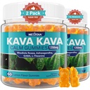 Gumiile Kava Kava, Gumiile de zahăr fără calm w/Rhodiola Rosea, Ashwagandha, L-Theanine, GABA, Melatonin-Free Kava Blend pentru relaxare, calm și concentrare - Alternative la capsulele de pulbere Kava, Vegan 120 Ct