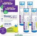 Boiron SleepCalm On The Go Sleep Aid for Deep, Relaxant, Somn odihnitor pe timp de noapte - Melatonin-Free și non-Habit-Forming - 80 Conte per tub - 4 tuburi cu stilou albastru